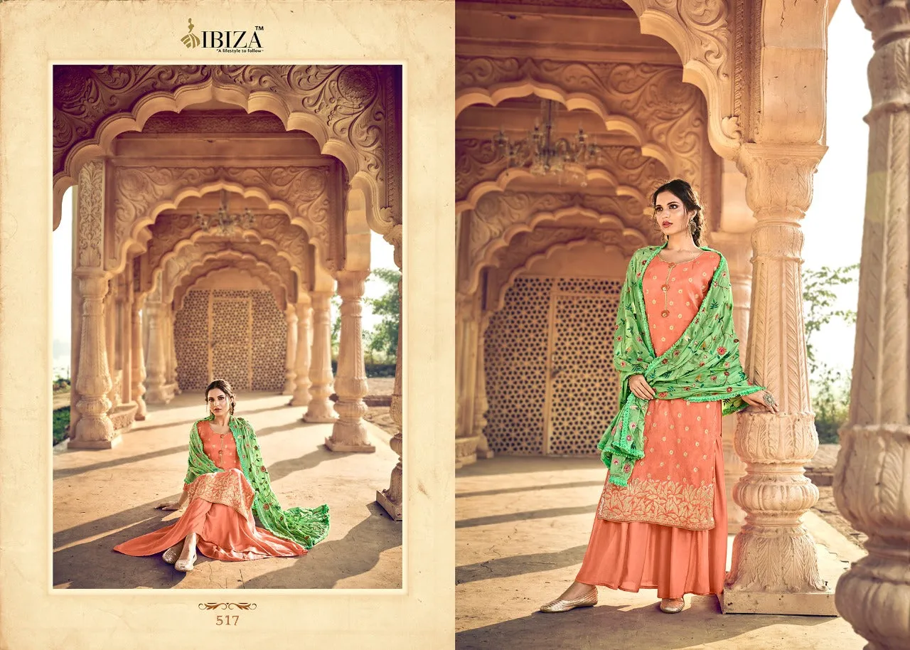 Ibiza Idyllic Vol 2 Dola Silk Jacquard With Sarvoski Work Salwar Suit Collection