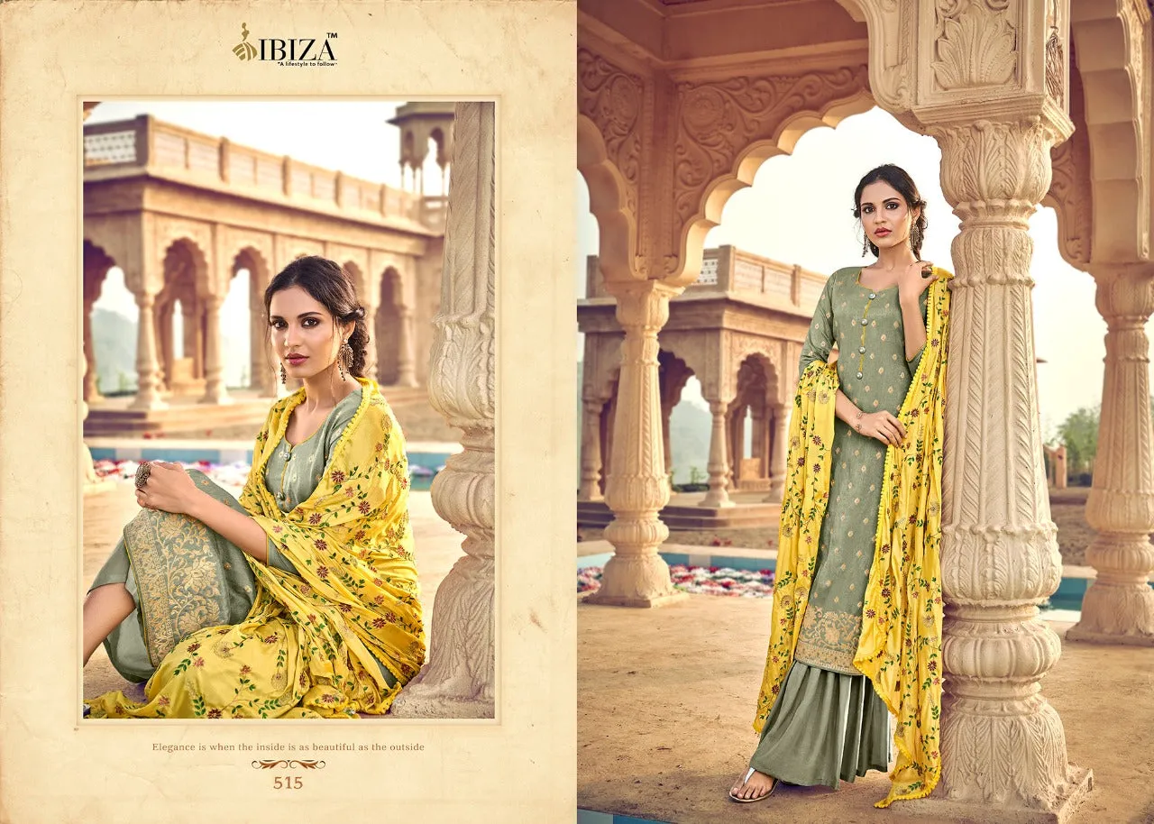 Ibiza Idyllic Vol 2 Dola Silk Jacquard With Sarvoski Work Salwar Suit Collection