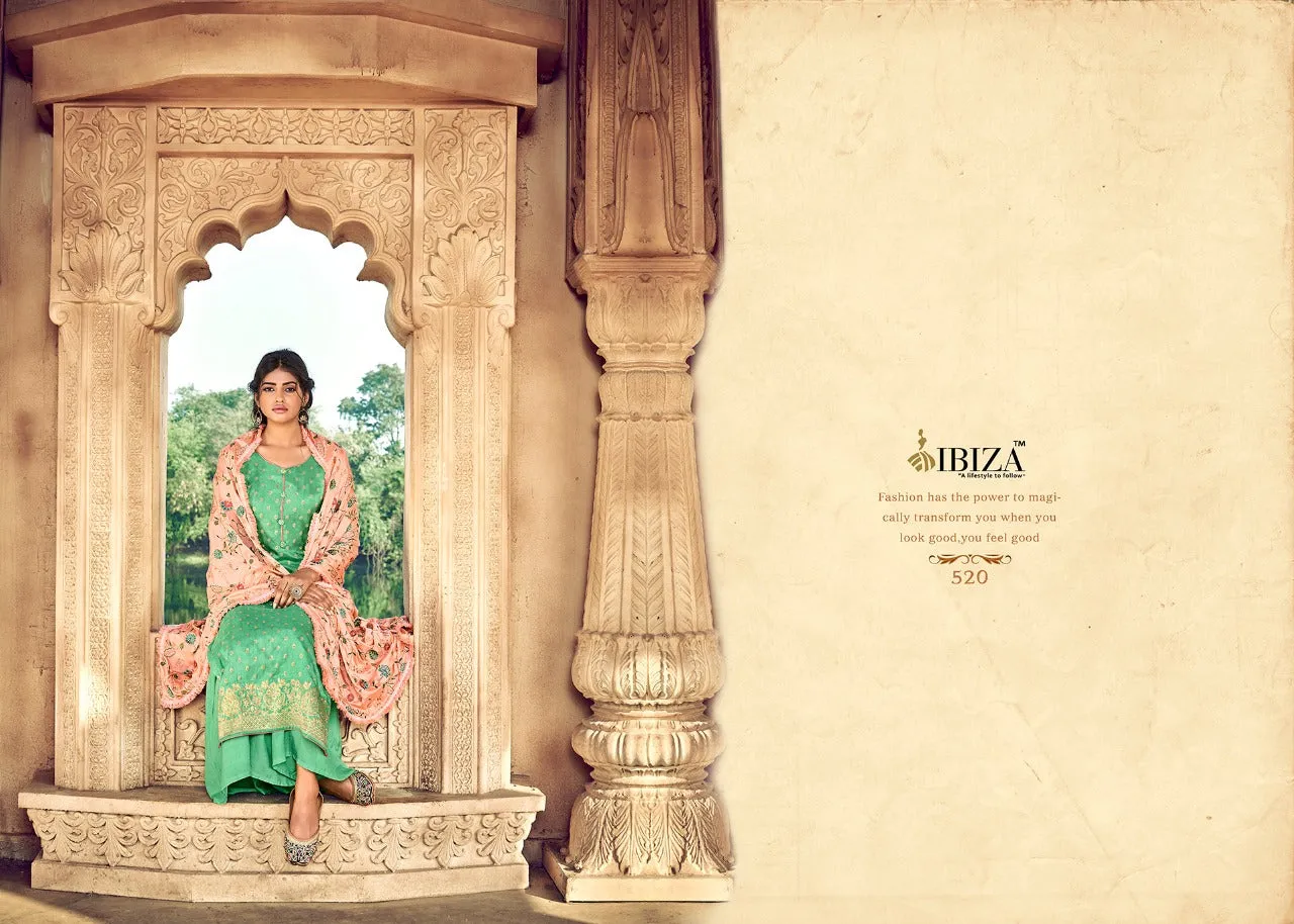 Ibiza Idyllic Vol 2 Dola Silk Jacquard With Sarvoski Work Salwar Suit Collection