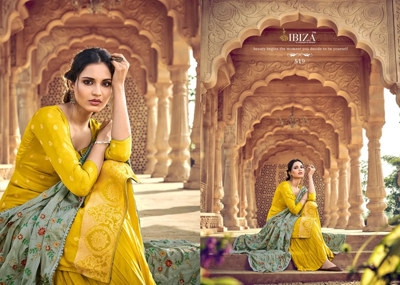 Ibiza Idyllic Vol 2 Dola Silk Jacquard With Sarvoski Work Salwar Suit Collection