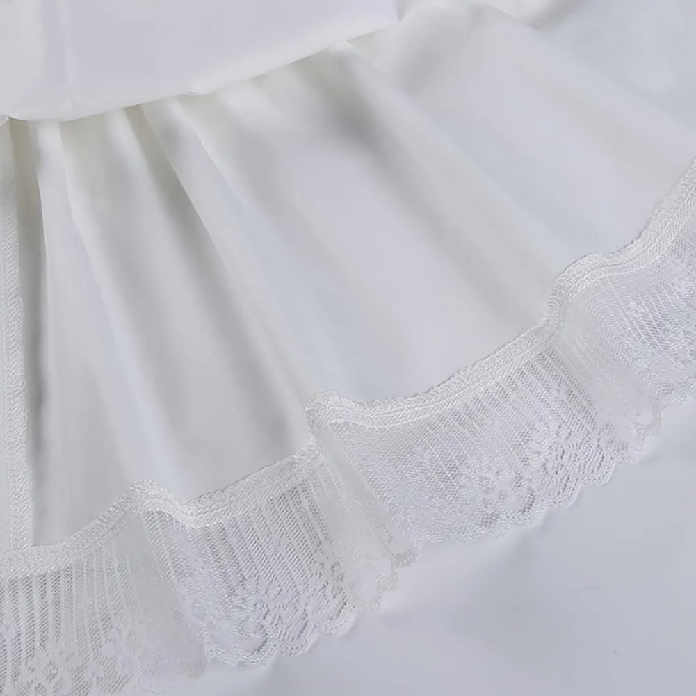 IKADEX Women Gothic Dress Vintage Lace Grunge Punk Goth Dresses Casual Cosplay Party Cocktail