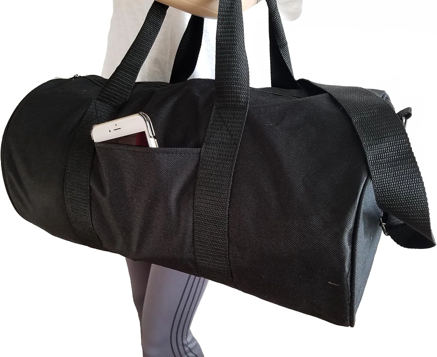 ImpecGear 18" Round Duffel Duffle Bag, Travel Bag, Gym Carry-On Bag, Sports Duffel Roll Bag