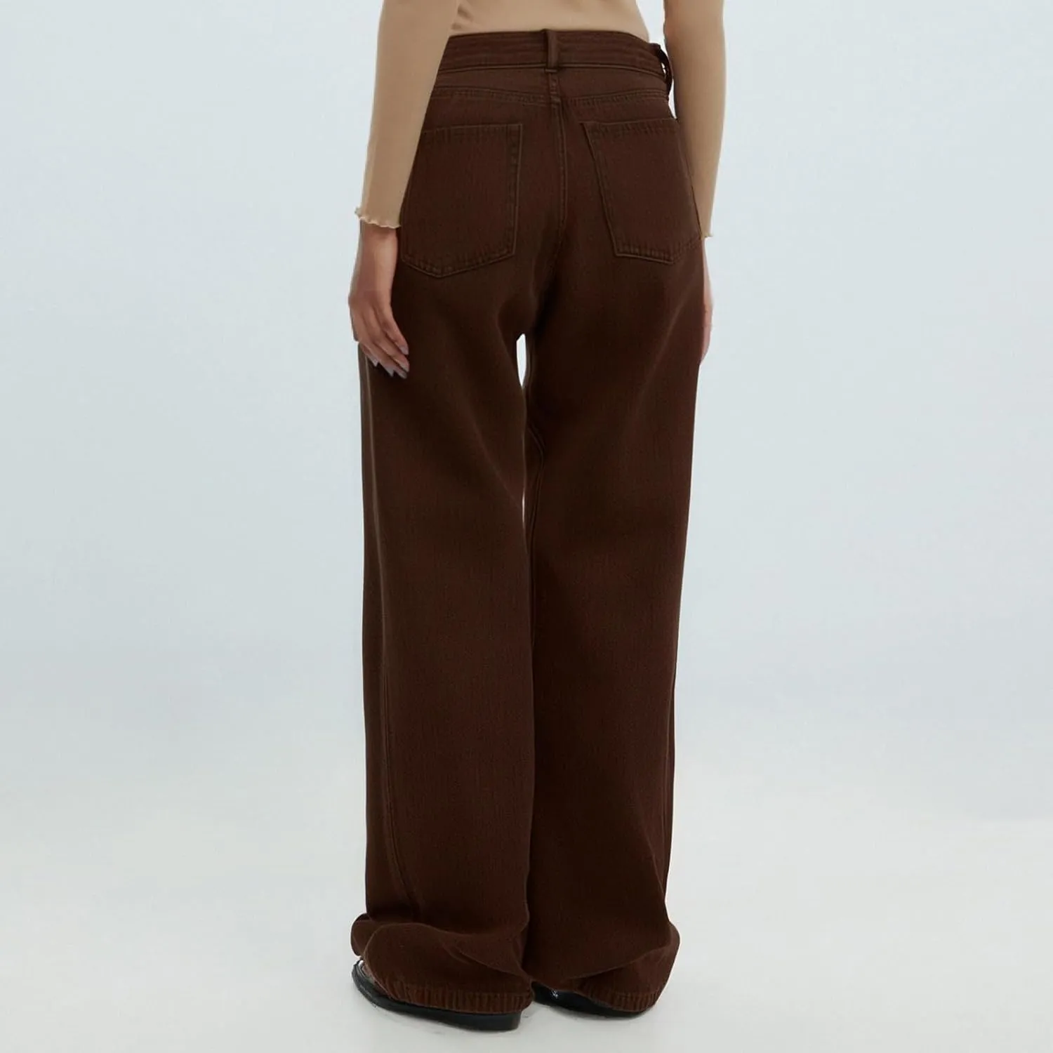 Jeans Women Cargo, Flare Jeans Petite Baggy High Waisted 2025 Trendy Wide Leg Summer Trousers Stretchy