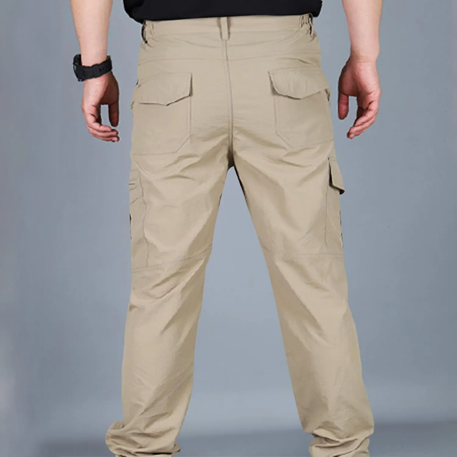 jsaierl Mens Hiking Pants Slim Fit Waterproof Quick Dry Fishing Pants Outdoor Lightweight Travel Climbing Stretch Cargo Pants