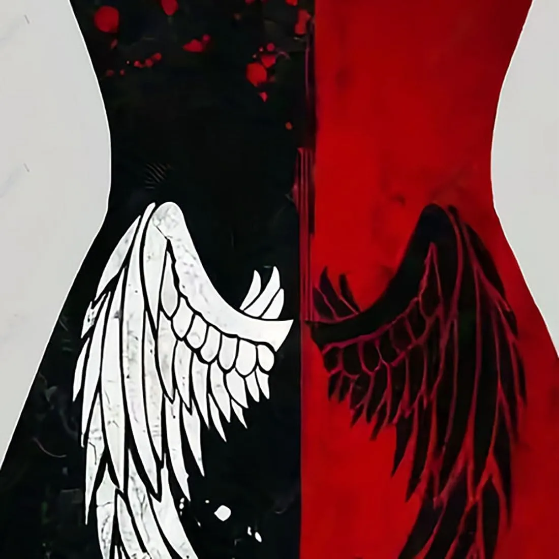 KILLREAL Women's Halloween Vintage Gothic Punk Plus Size Cami Printed Midi Dress