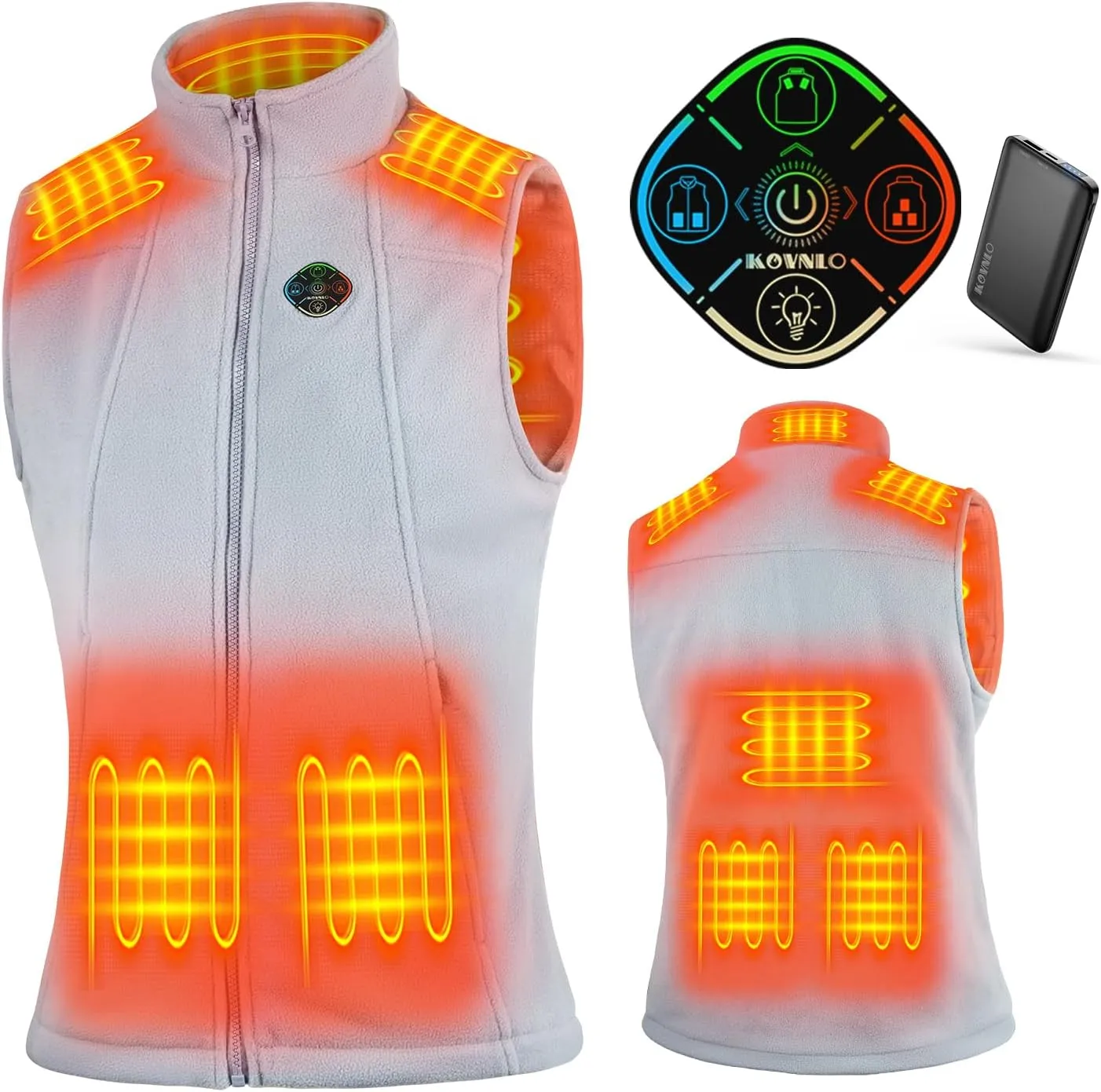 KOVNLO Heated Vest Women with Battery Pack Included,Smart Electric Lightweight Heated Jacket