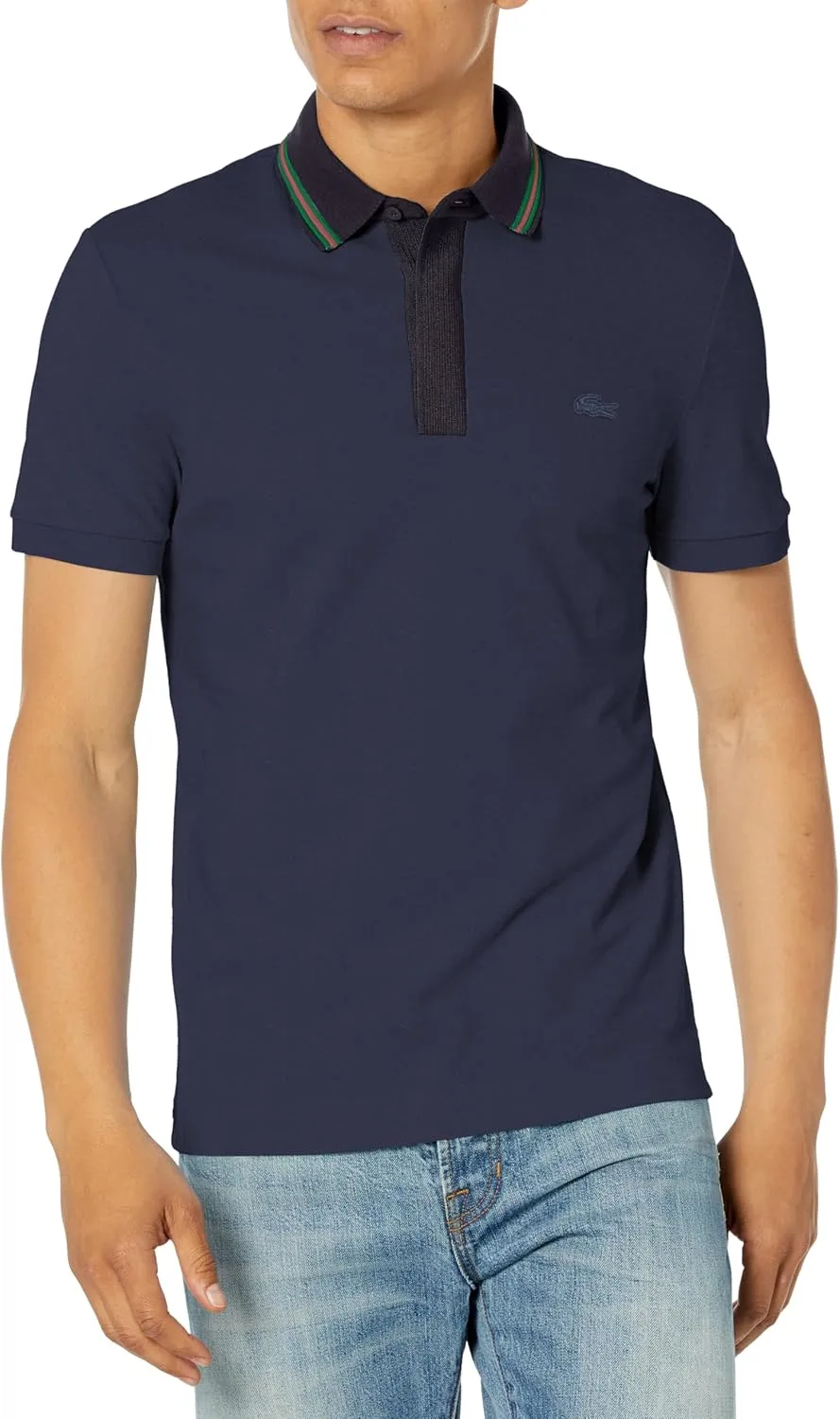 Lacoste Men's Regular Fit Contrast Neck Smart Paris Polo