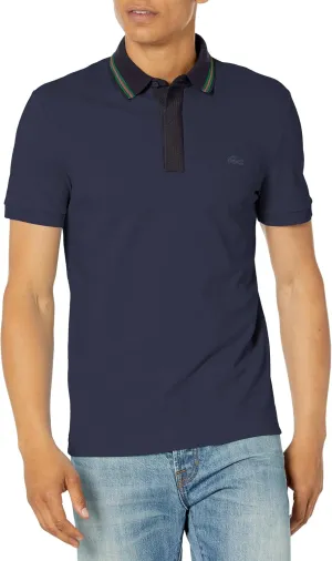 Lacoste Men's Regular Fit Contrast Neck Smart Paris Polo