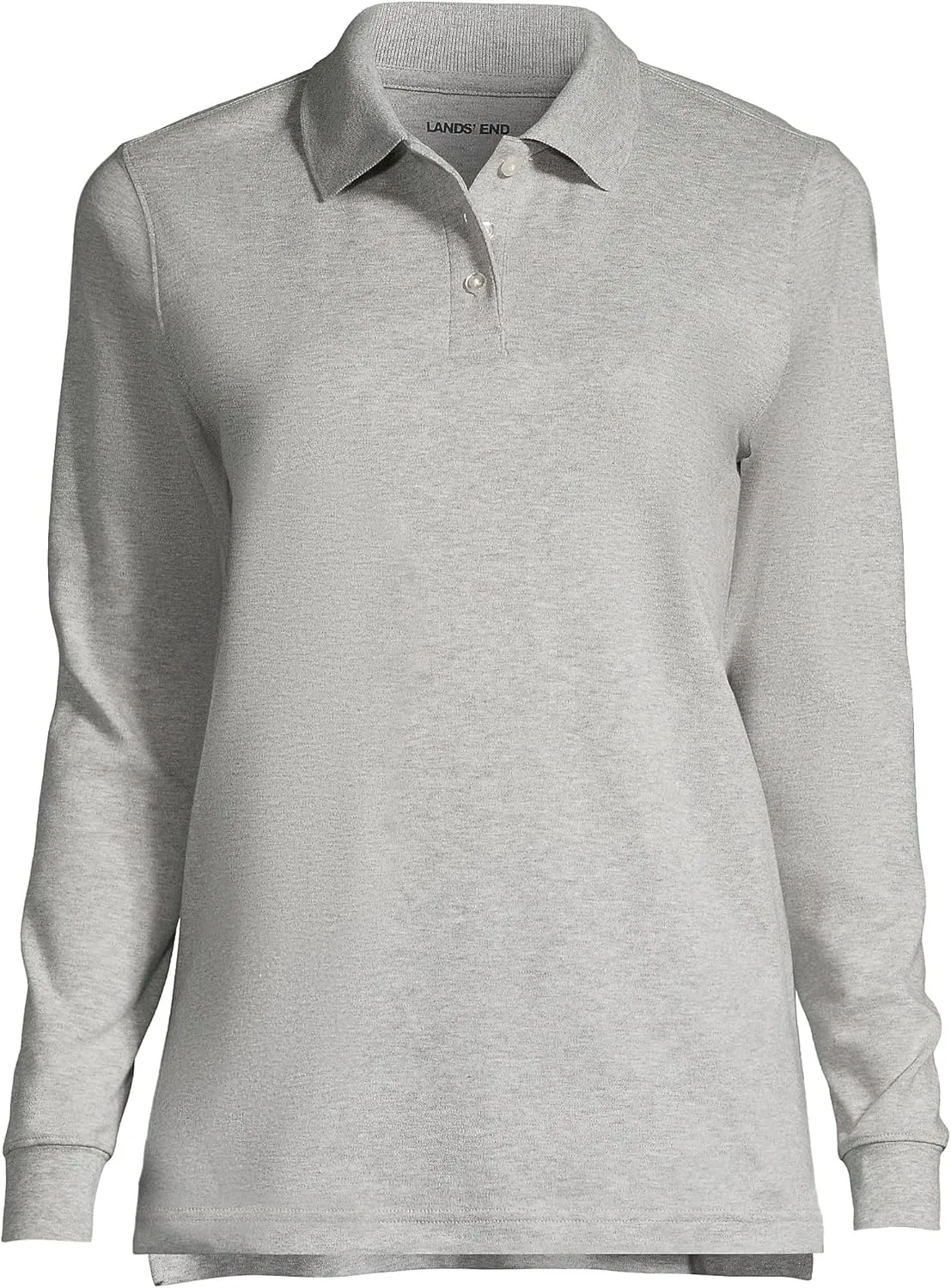 Lands' End School Uniform Women's Long Sleeve Interlock Polo Shirt