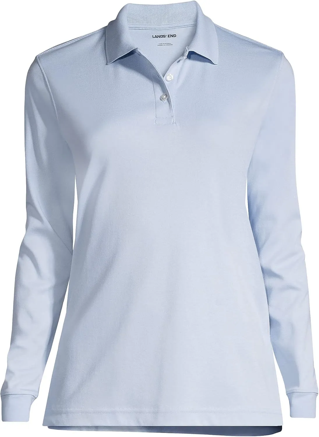 Lands' End School Uniform Women's Long Sleeve Interlock Polo Shirt