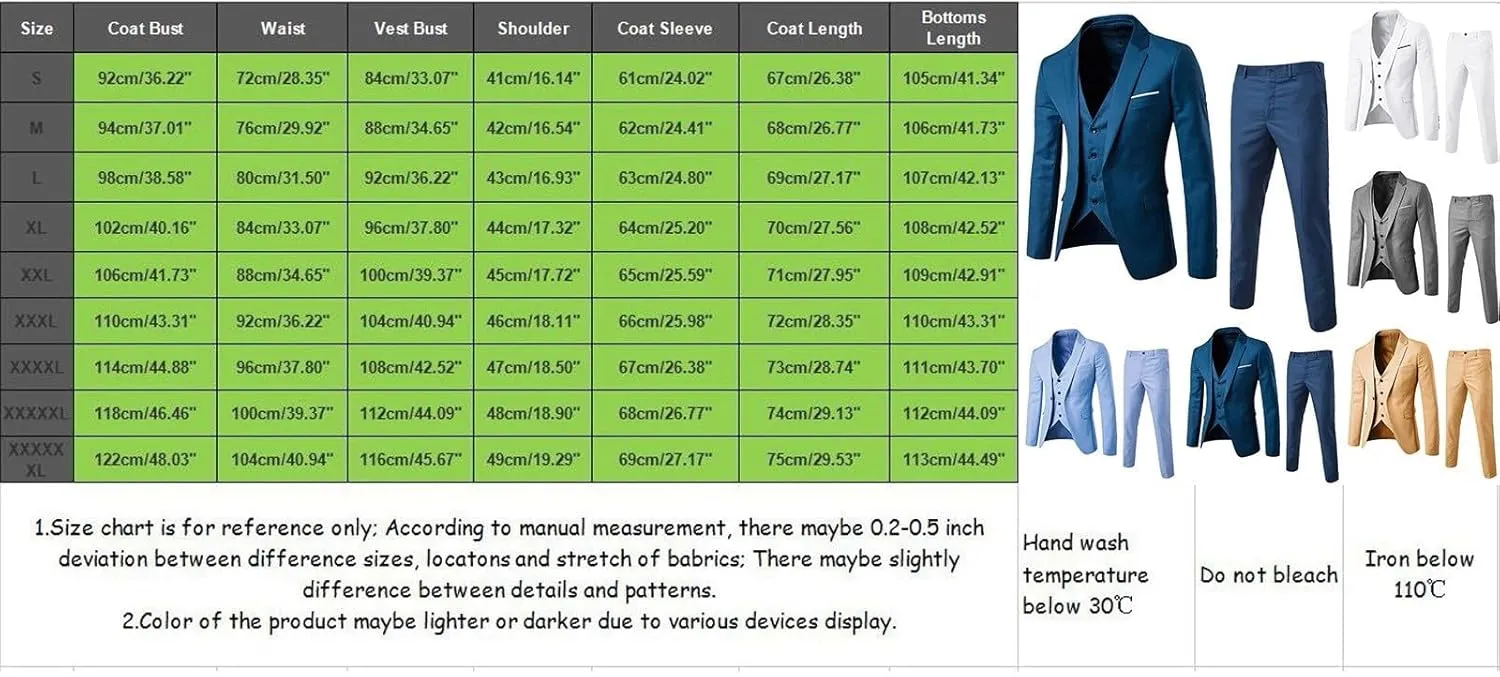 LCMTWX Wedding Suits For Men Business Wedding Party Jacket Vest & Pants Coat Mens Dress Suit Suits For Men Big And Tall