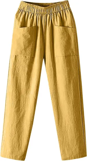 Linen Pants for Women, Clothes Casual Pants Linen Straight Leg Peasant Women