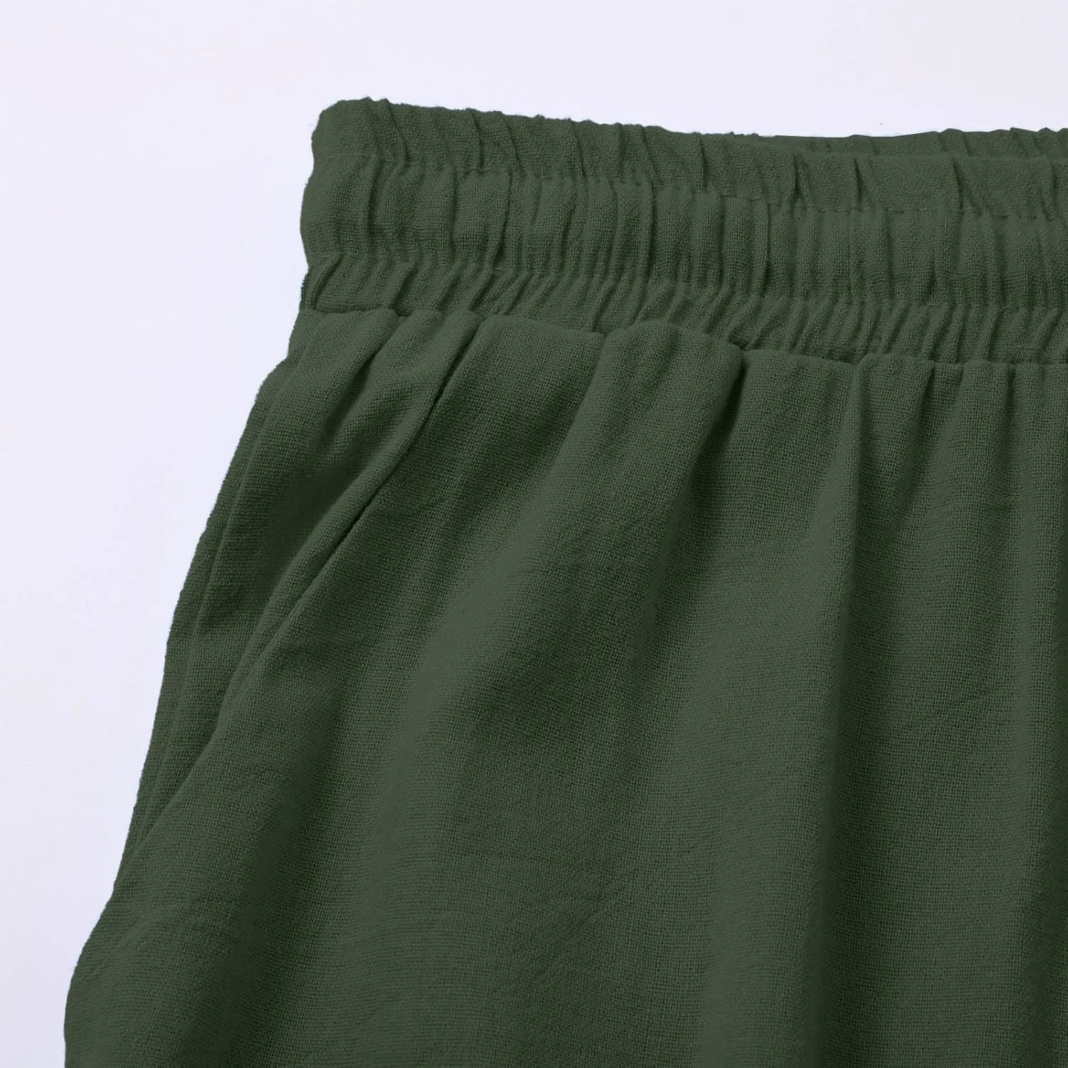 Linen Pants for Womens Summer Pants for Women 2025 Cotton & Linen Drawstring Trousers with Pockets for Travel Work
