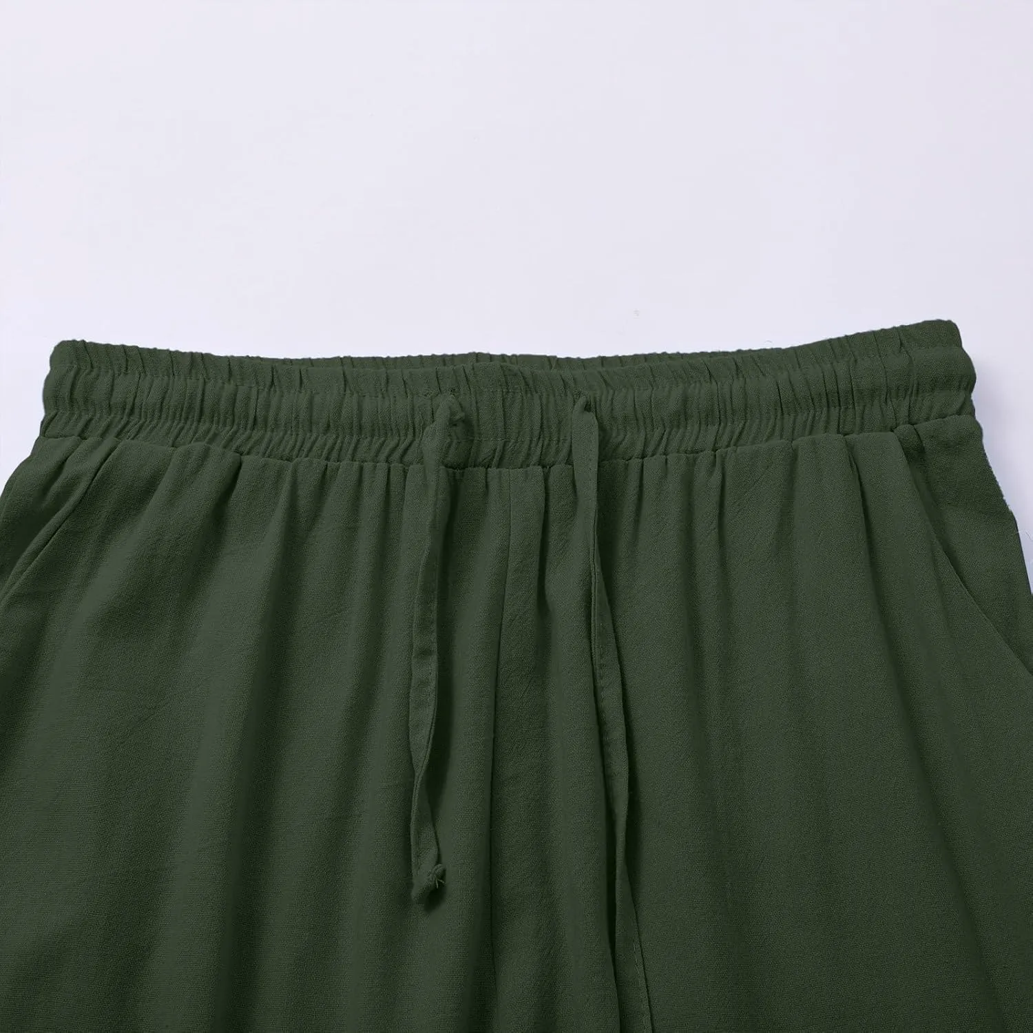 Linen Pants for Womens Summer Pants for Women 2025 Cotton & Linen Drawstring Trousers with Pockets for Travel Work