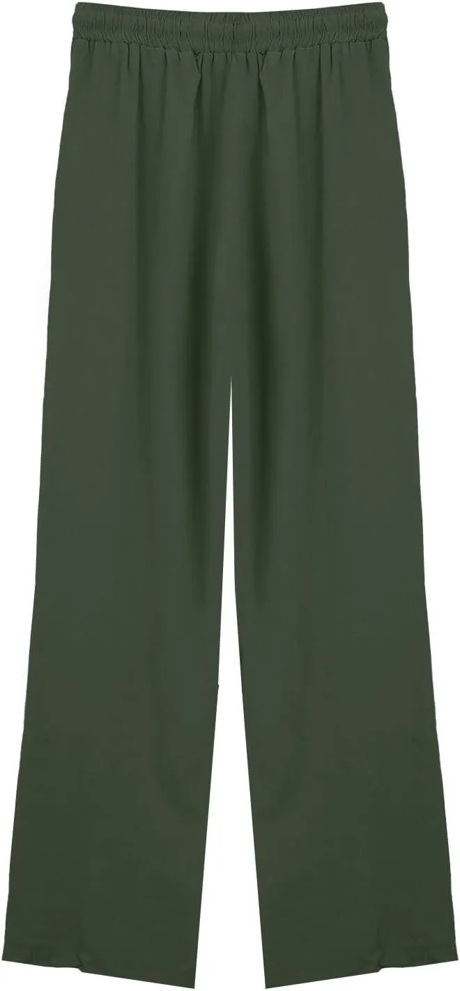 Linen Pants for Womens Summer Pants for Women 2025 Cotton & Linen Drawstring Trousers with Pockets for Travel Work