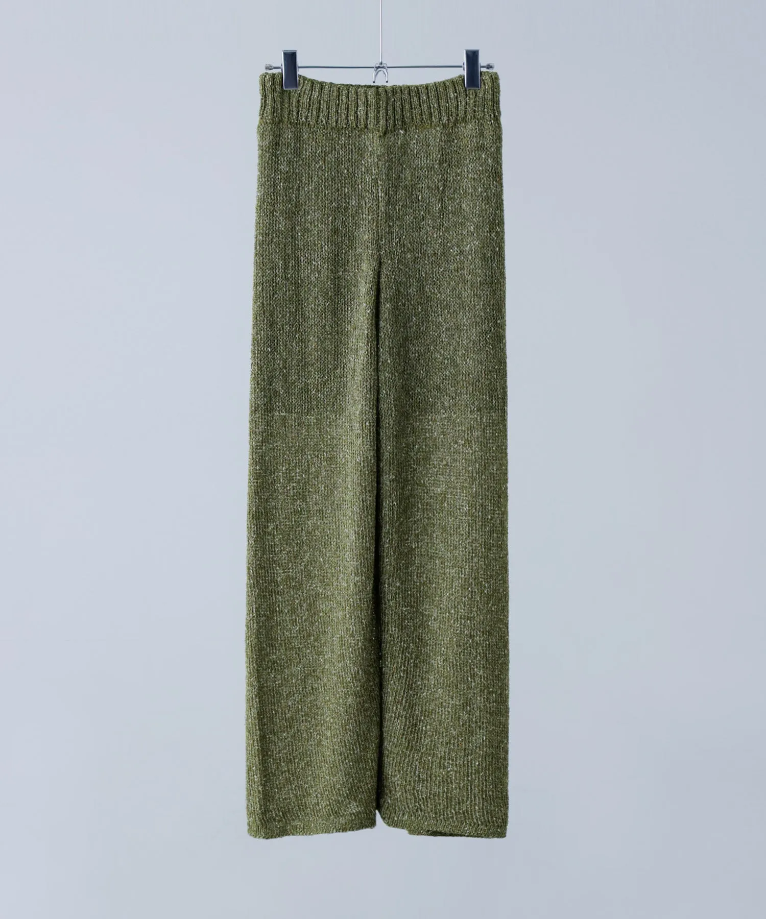 Linen touch mix knit pants