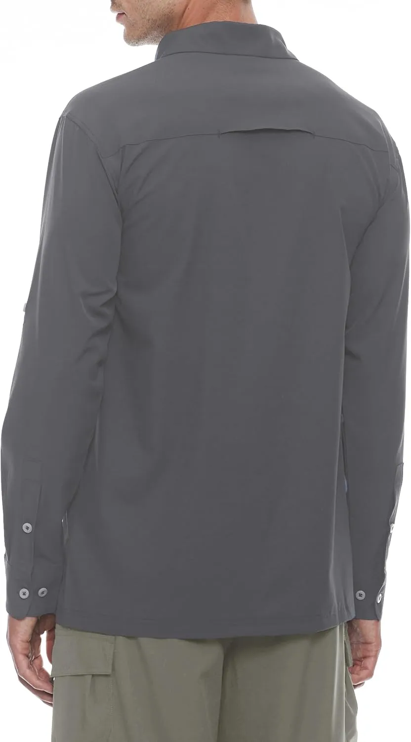 Little Donkey Andy Men's Stretch Quick Dry UPF50  Long Sleeve Shirt for Hiking, Travel, Camping