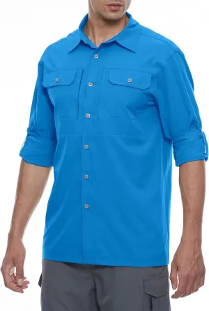 Little Donkey Andy Men's Stretch Quick Dry UPF50  Long Sleeve Shirt for Hiking, Travel, Camping