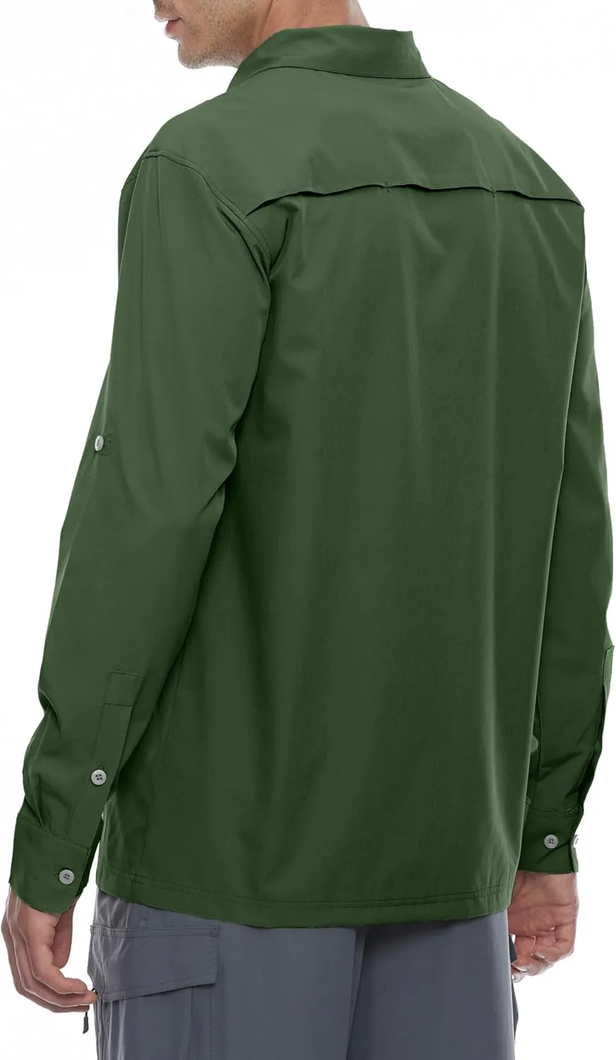 Little Donkey Andy Men's Stretch Quick Dry UPF50  Long Sleeve Shirt for Hiking, Travel, Camping