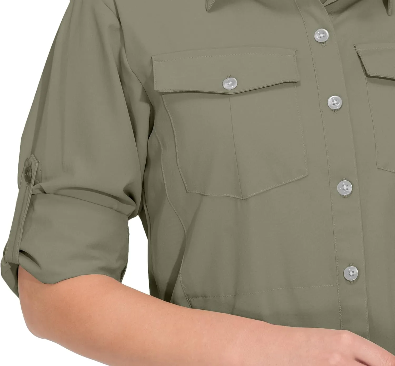 Little Donkey Andy Women's Stretch Quick Dry UPF50  Long Sleeve Shirt for Hiking, Travel, Camping