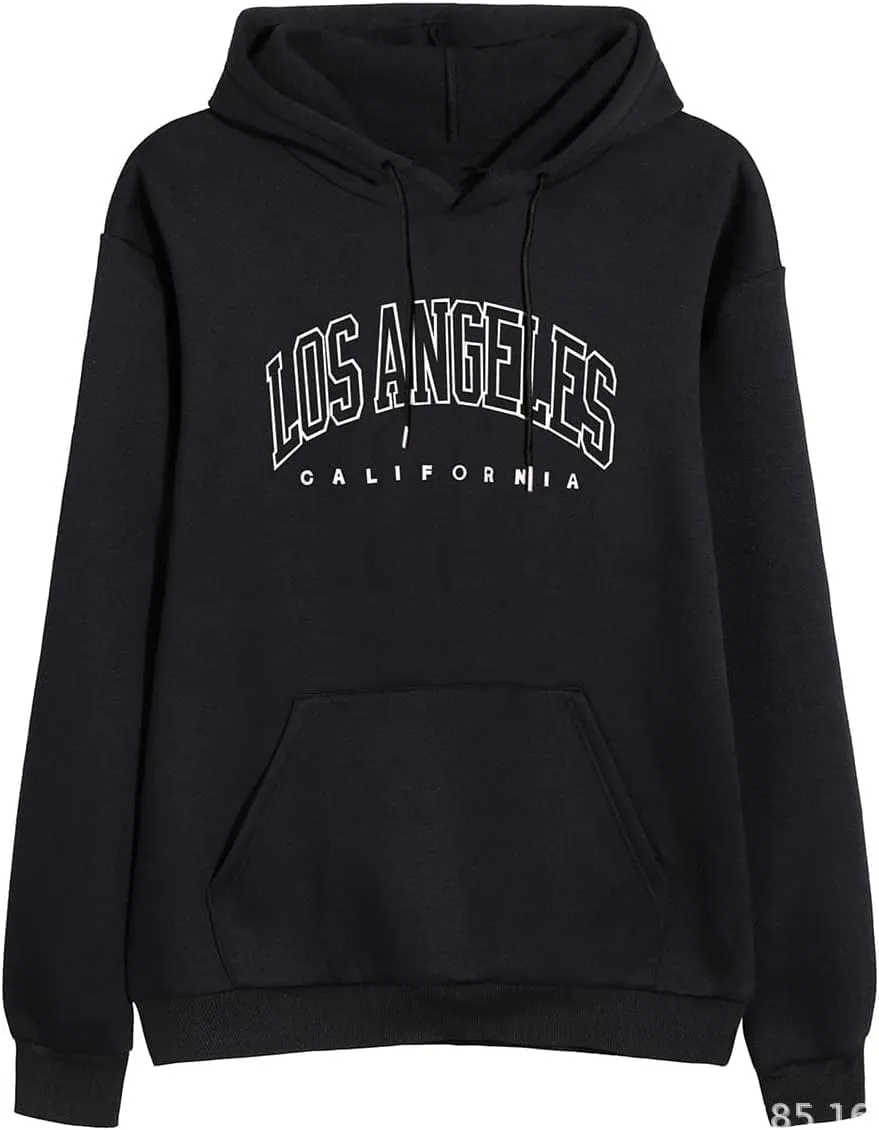 Los Angeles Hoodie California Sweatshirt Aesthetic Clothes Girls Long Sleeve Pullover Oversized Hoodie for Women