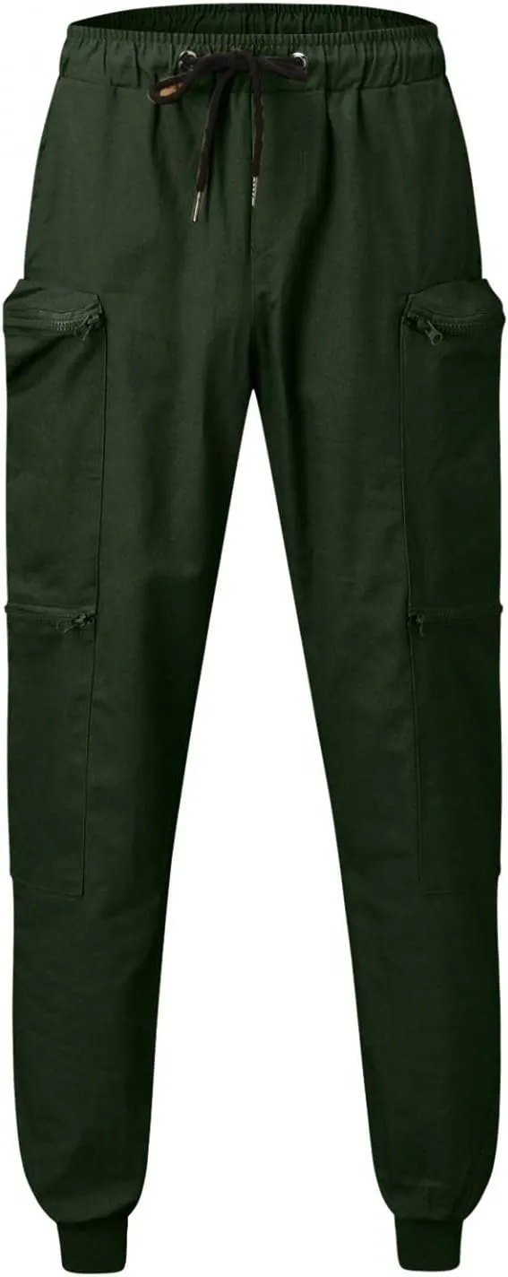 Maryia Men's Casual Joggers Pants Gym Workout Running Athletic Sweatpants Slim Fit Outdoor Fashion Long Chino Trousers