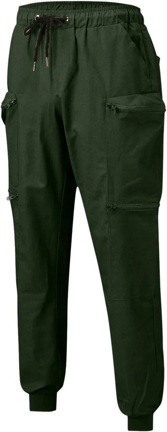 Maryia Men's Casual Joggers Pants Gym Workout Running Athletic Sweatpants Slim Fit Outdoor Fashion Long Chino Trousers