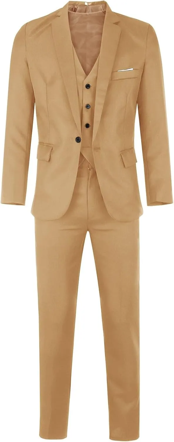 Men Suit Slim 3 Suit Business Wedding Party Jacket Vest & Pants Coat MenS Suit Men Suit Mens 2 Piece Set for Men