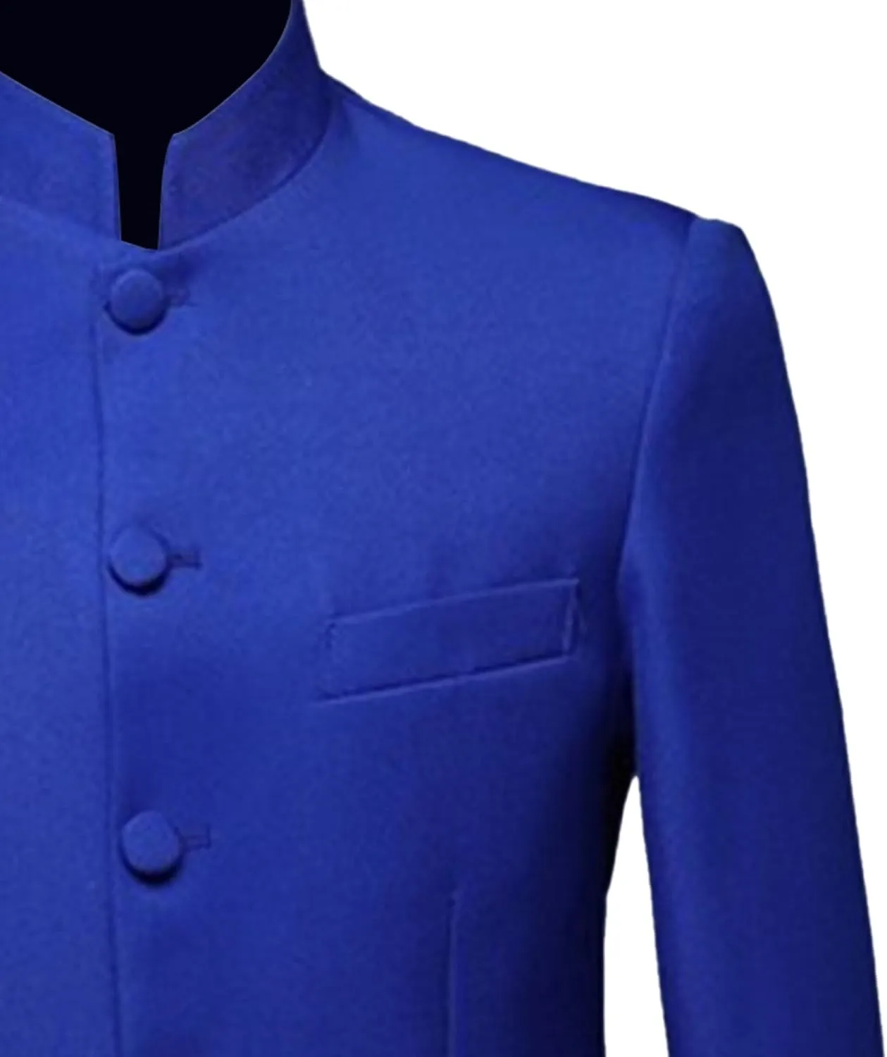 Mens Chinese Tunic Suit Slim Fit Stand Collar 2 Pieces Suits Mandarin Collar Blazer Jacket Pants Set Uniform Dress