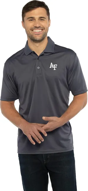 Men's Collegiate Premium Moisture Wicking White Icon Polo
