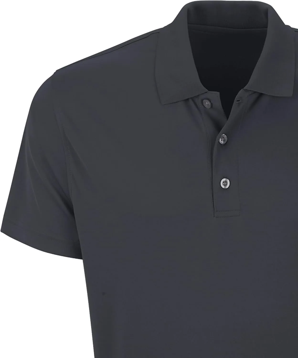Men's Collegiate Premium Moisture Wicking White Icon Polo