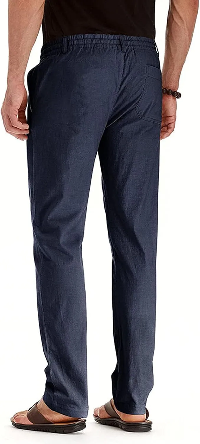 Mens Dress Pants Slim Fit Flat Front Chino Pants Casual Stretch Business Pants Wrinkle-Resistant Classic Khaki Pants