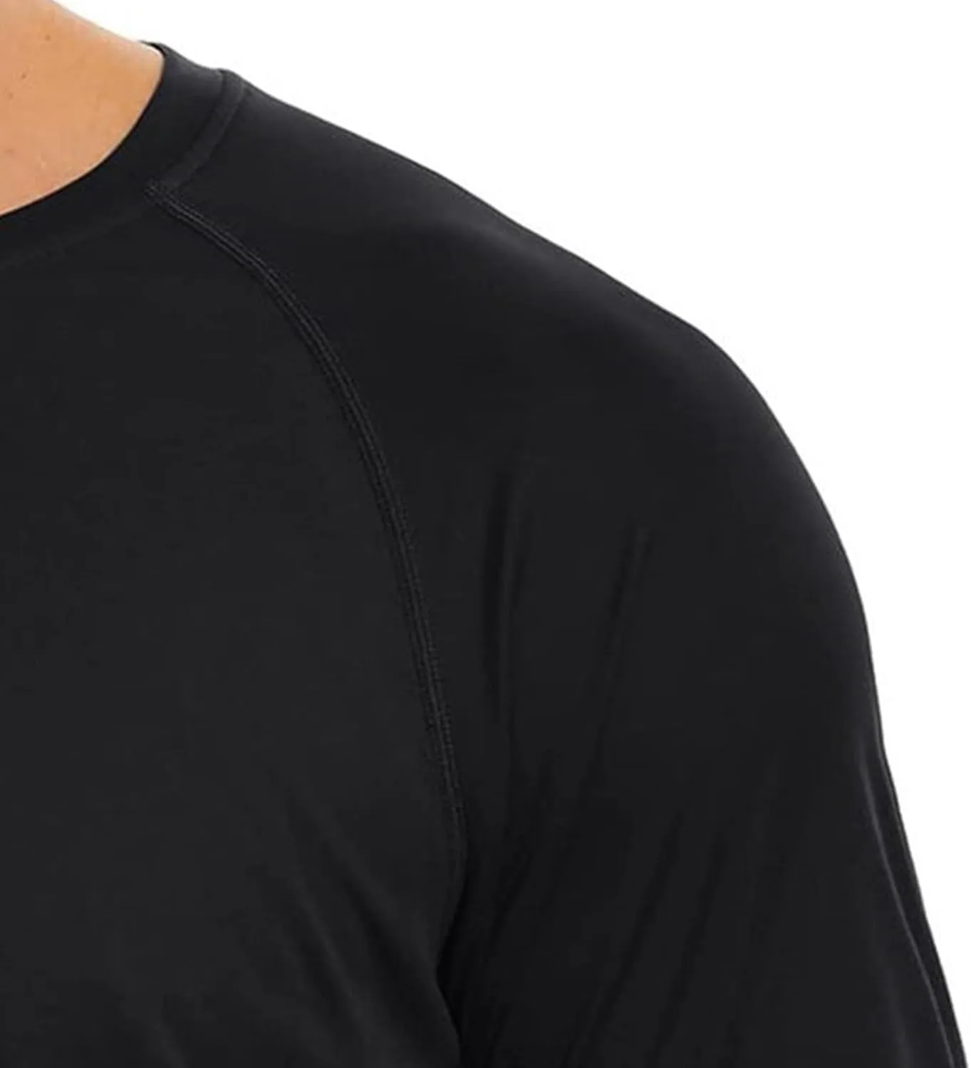 Men's Ice Silk Long Sleeve Shirts Quick Drying Breathable Undershirt Round Neck Sun Protection T-Shirt