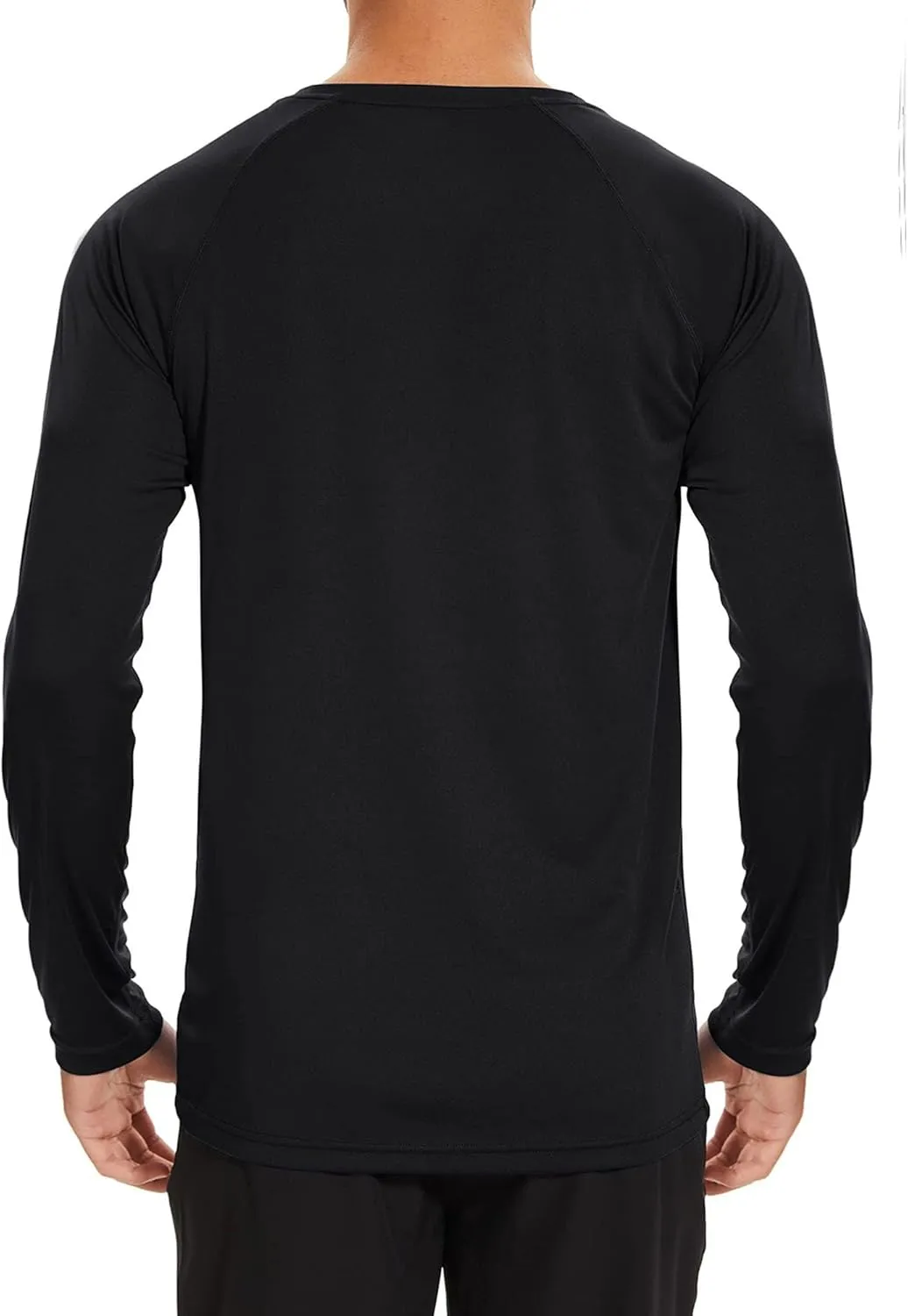 Men's Ice Silk Long Sleeve Shirts Quick Drying Breathable Undershirt Round Neck Sun Protection T-Shirt