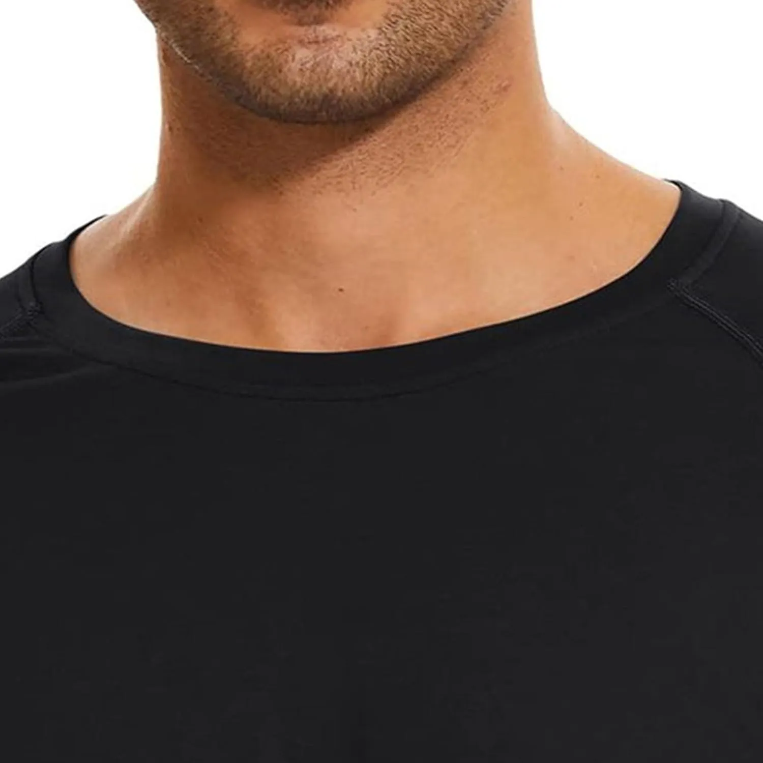 Men's Ice Silk Long Sleeve Shirts Quick Drying Breathable Undershirt Round Neck Sun Protection T-Shirt