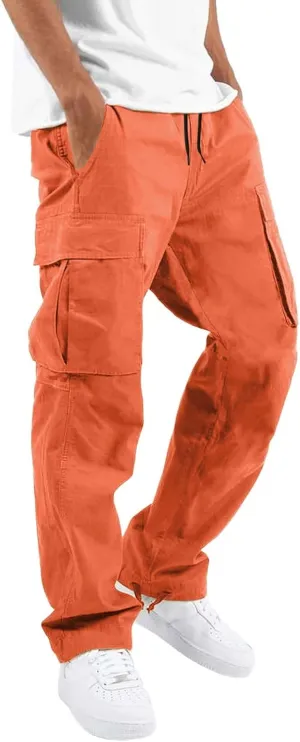 Men's Pants Casual Plus Size Cargo Trousers Parachute Cargo Pants for Men Mens Tan Corduroy Trousers Mens Yellow Dress Pants