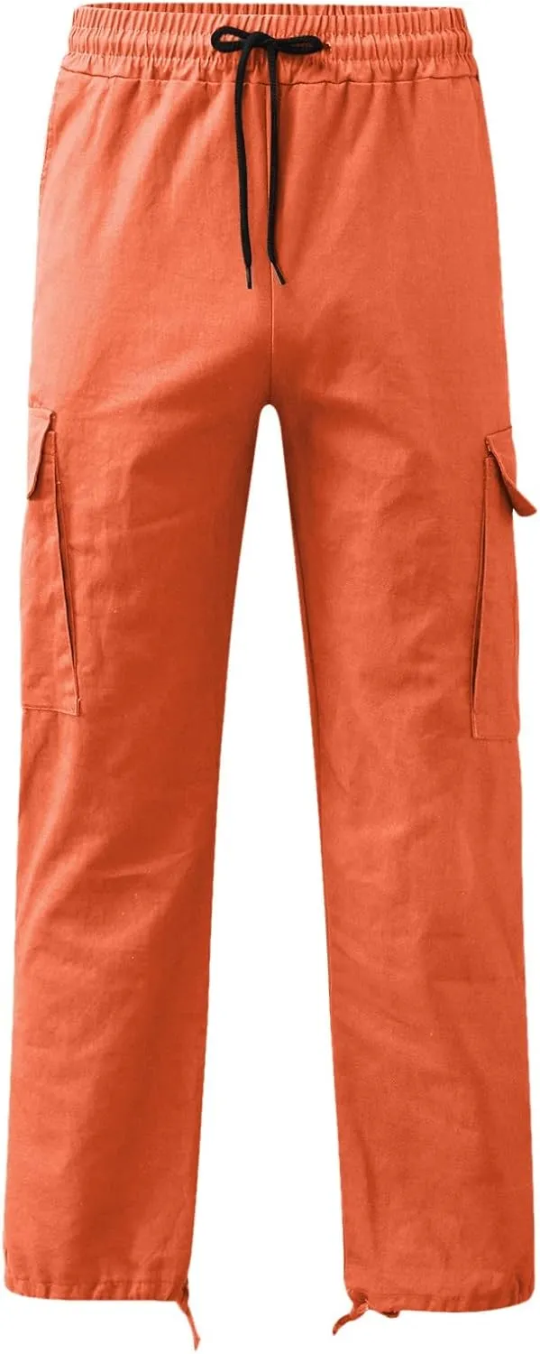 Men's Pants Casual Plus Size Cargo Trousers Parachute Cargo Pants for Men Mens Tan Corduroy Trousers Mens Yellow Dress Pants