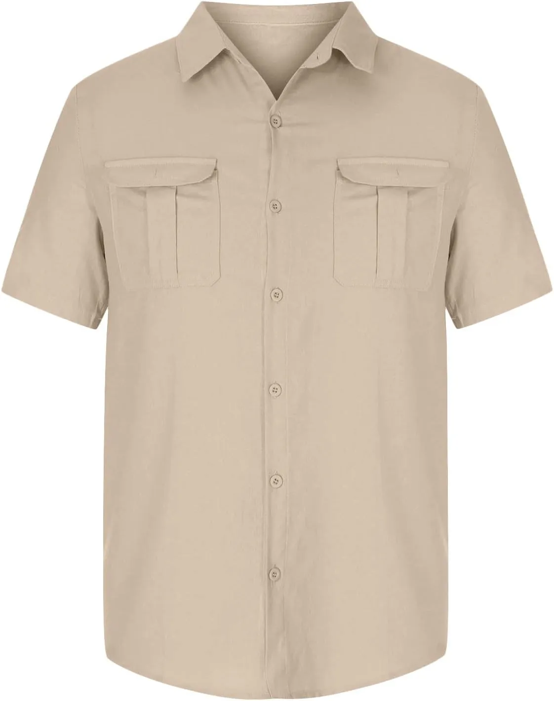 Mens Shirts 2024 Summer Cotton Linen Casual Beach T Shirts Button Down Short Sleeve Men Big and Tall Regular Fit Tops