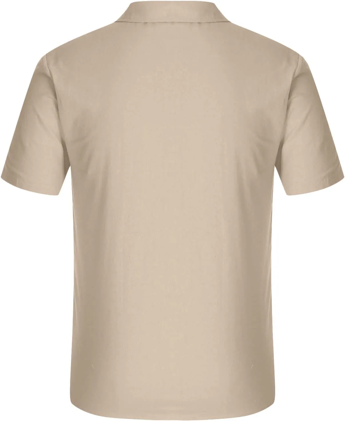Mens Shirts 2024 Summer Cotton Linen Casual Beach T Shirts Button Down Short Sleeve Men Big and Tall Regular Fit Tops