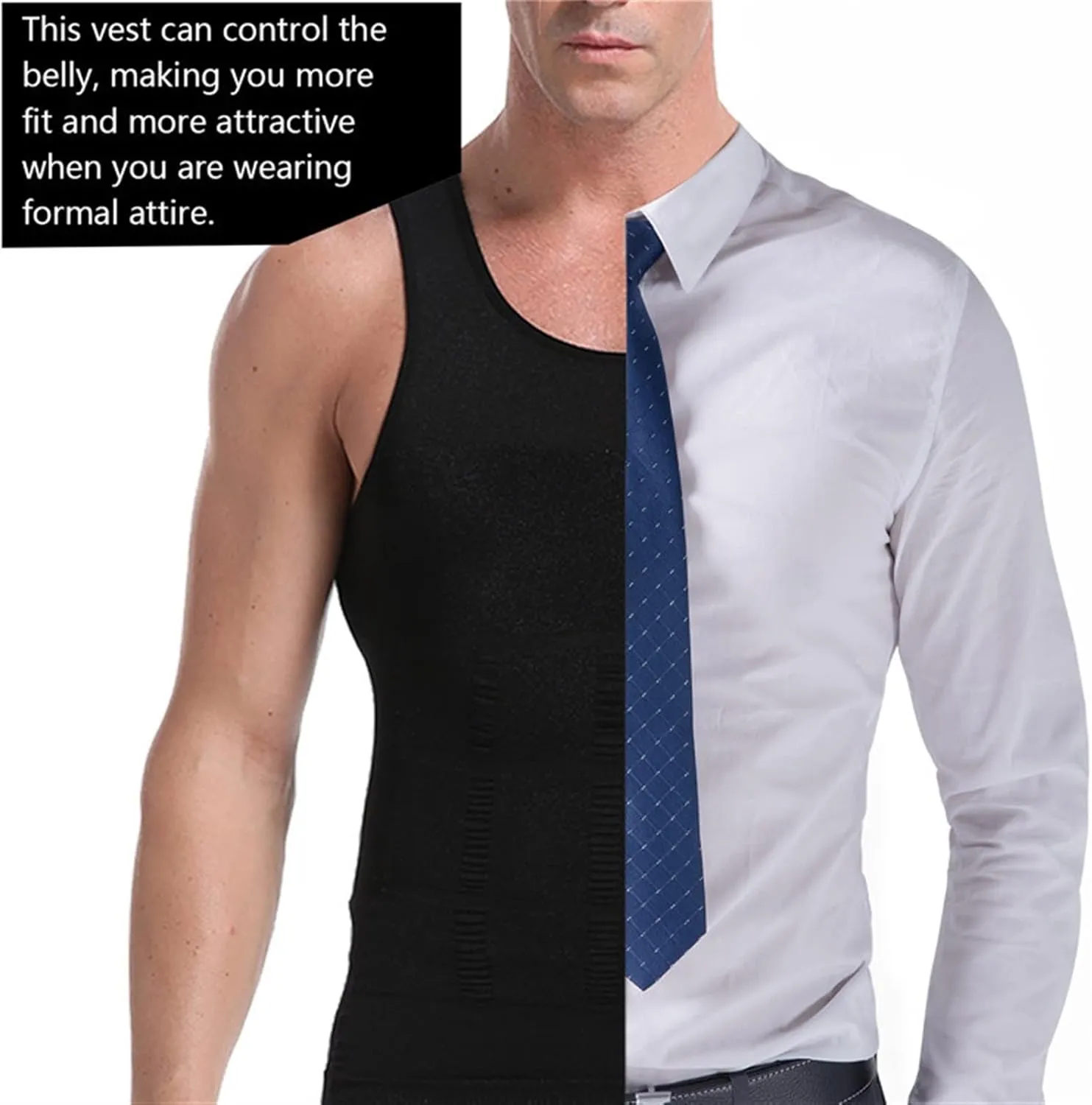 Men's Sweating Vest Slim Chest Corset Sleeveless Body Shaper Weight Loss Tank Top Posture Corrector Undershirt