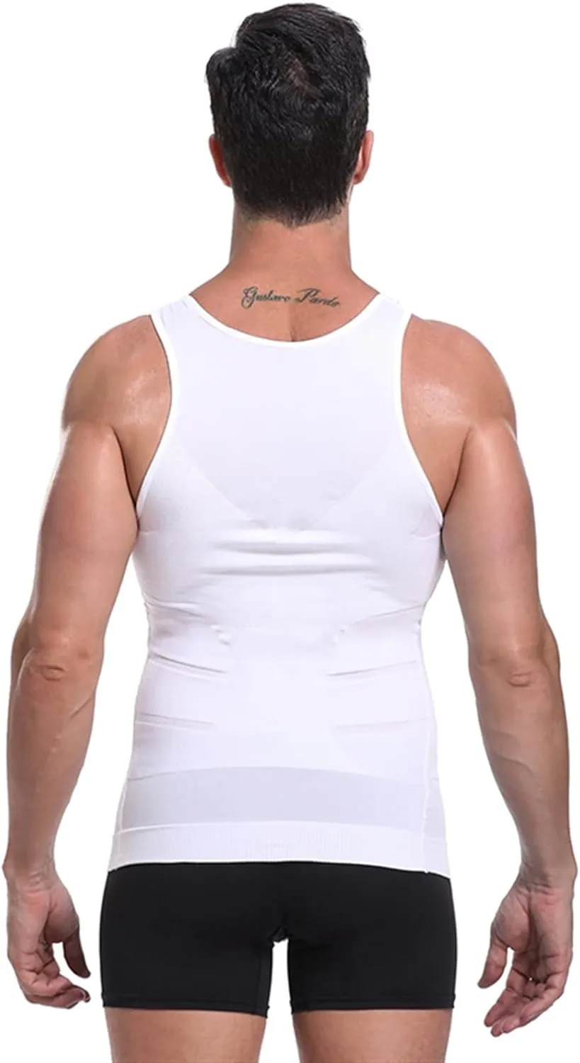 Men's Sweating Vest Slim Chest Corset Sleeveless Body Shaper Weight Loss Tank Top Posture Corrector Undershirt