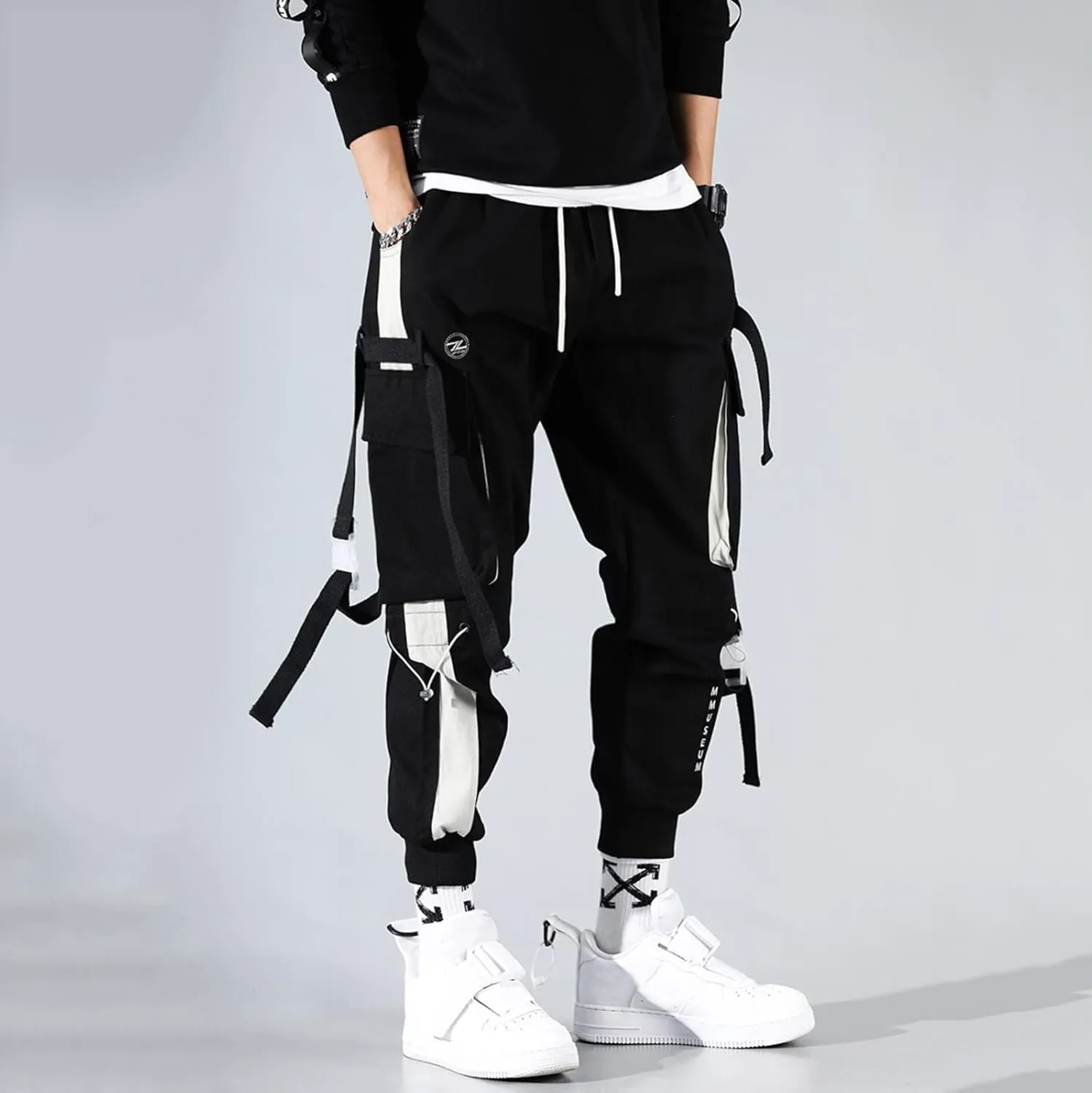 Mens Sweatpants with Pockets Mens Cargo Sweatpants Heavyweight Fleece Jogger Pants Drawstring Sports Trousers Stretch