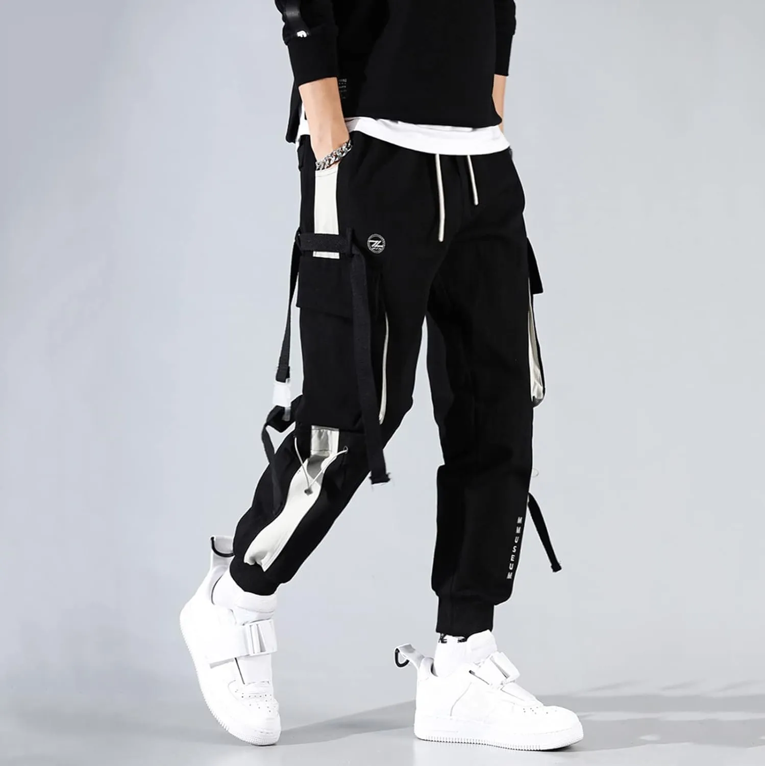 Mens Sweatpants with Pockets Mens Cargo Sweatpants Heavyweight Fleece Jogger Pants Drawstring Sports Trousers Stretch