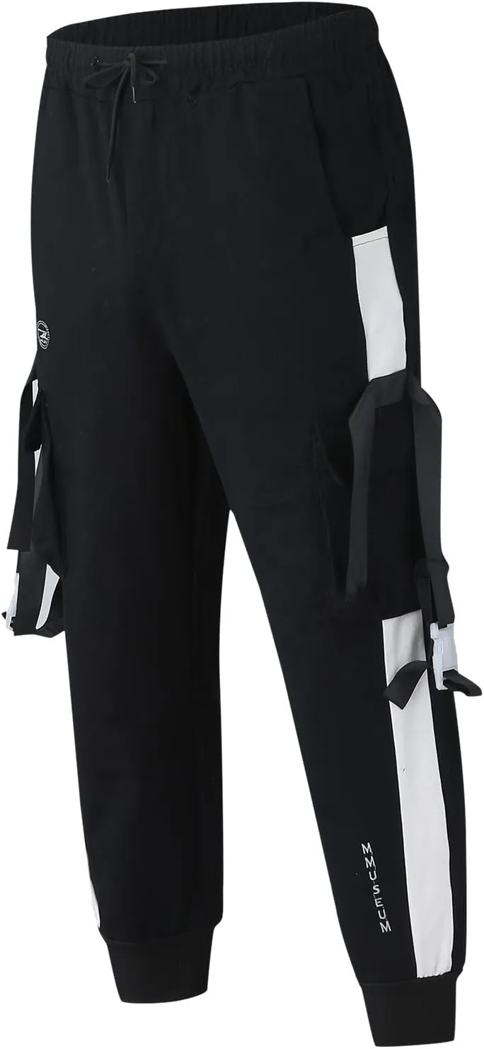 Mens Sweatpants with Pockets Mens Cargo Sweatpants Heavyweight Fleece Jogger Pants Drawstring Sports Trousers Stretch