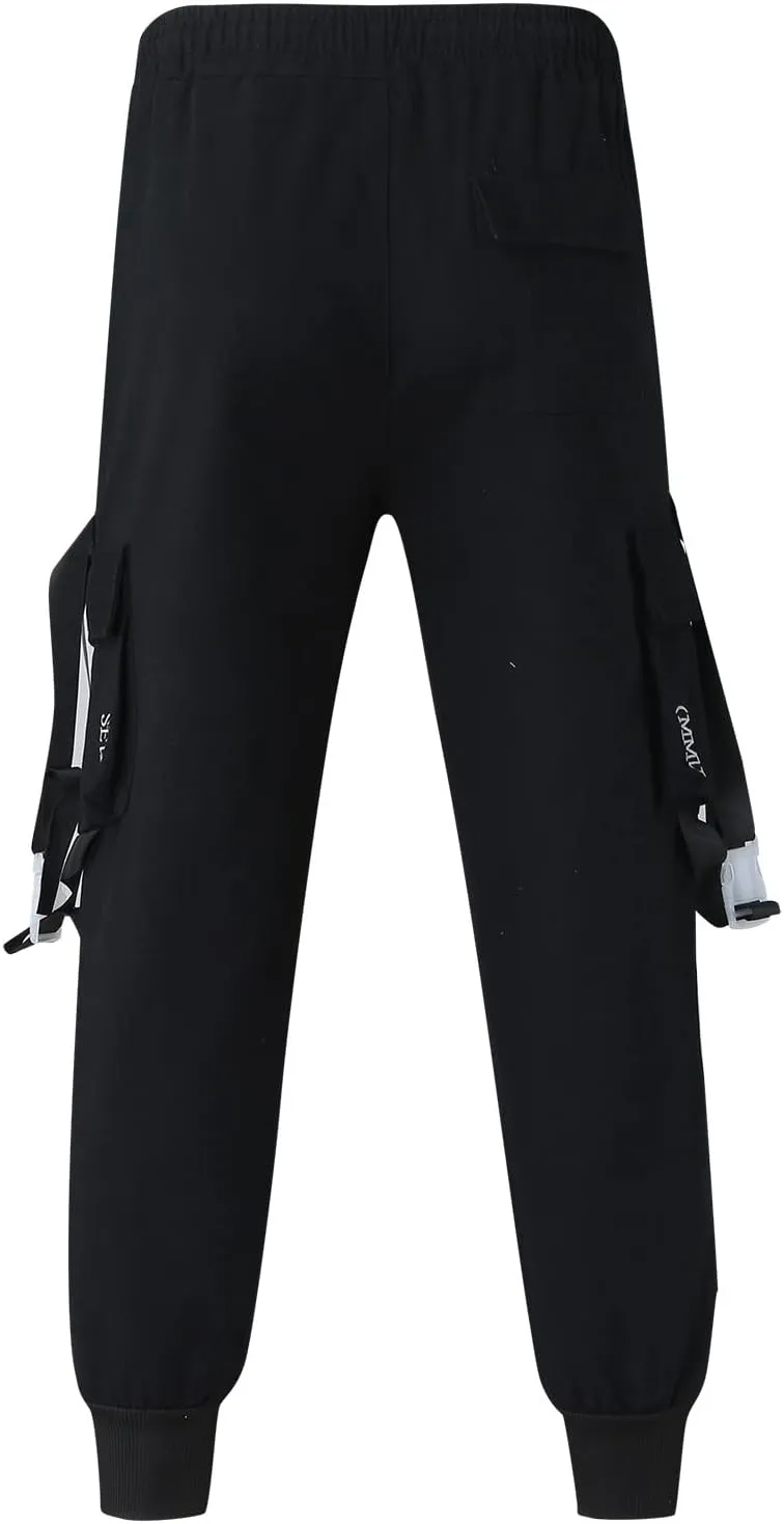 Mens Sweatpants with Pockets Mens Cargo Sweatpants Heavyweight Fleece Jogger Pants Drawstring Sports Trousers Stretch