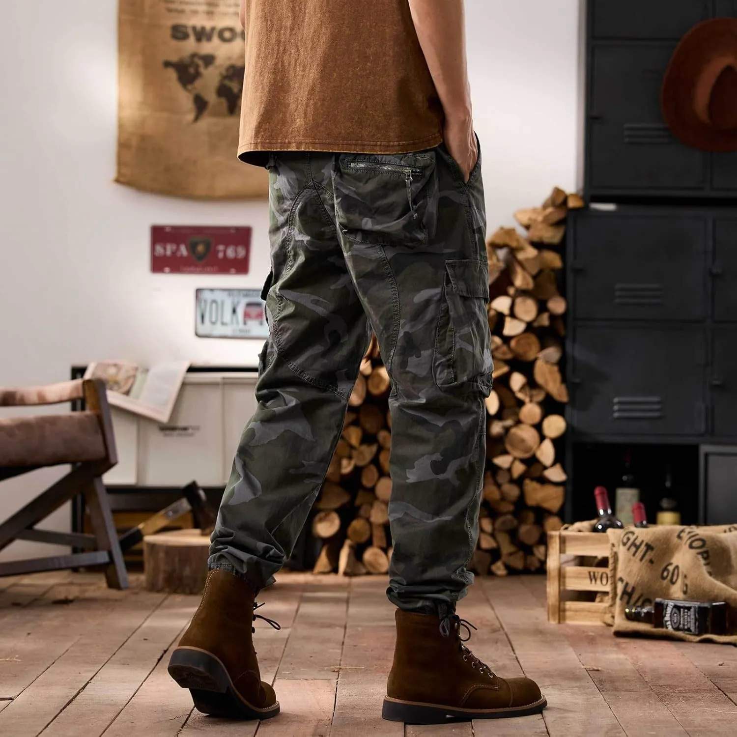 Men's Tactical Pants Ripstop Cargo Pants Lightweight Work Hiking Trousers Outdoor Pockets Fishing Military Pants