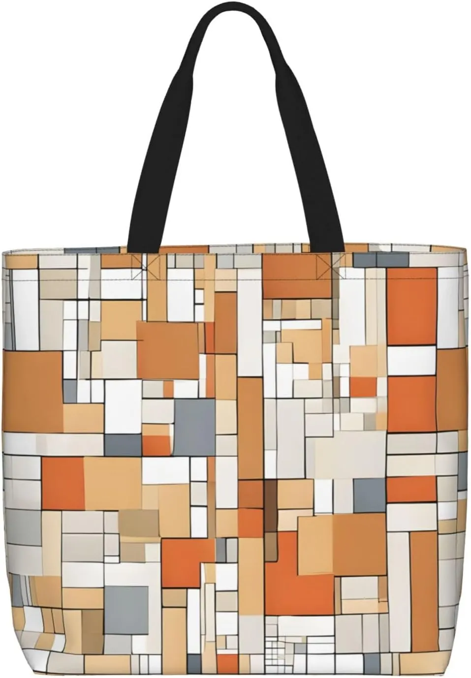 Mid Century Modern Print Tote Bag Women Single Shoulder Leisure Bag Multi-Purpose Large Shopping Bag.