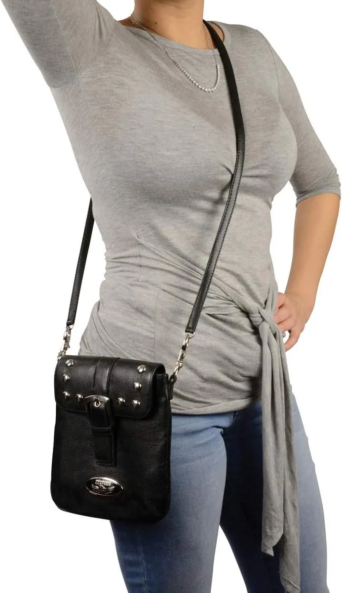 Milwaukee Leather Women's Premium Leather Fashion Shoulder/Waist Bag