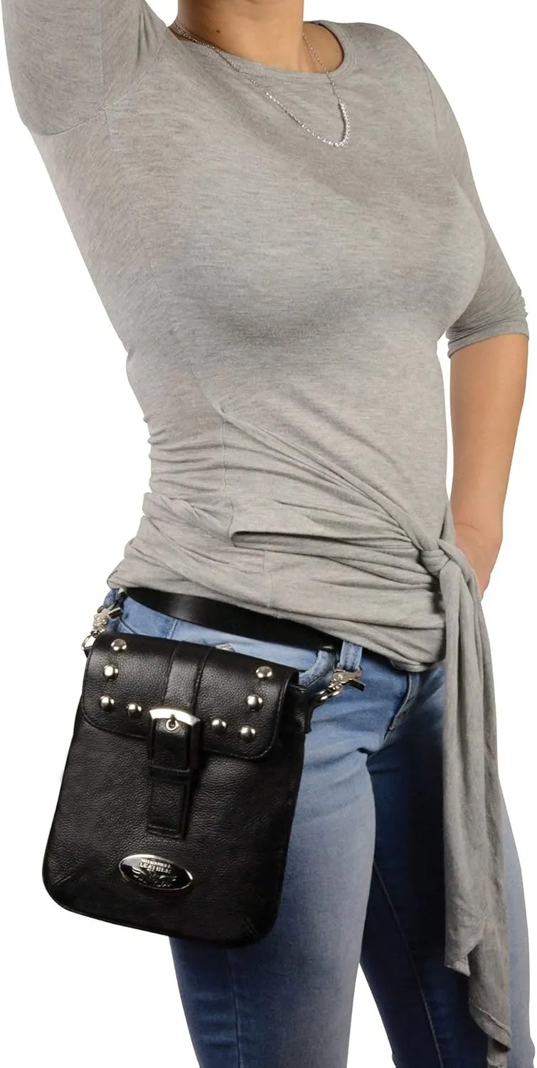 Milwaukee Leather Women's Premium Leather Fashion Shoulder/Waist Bag