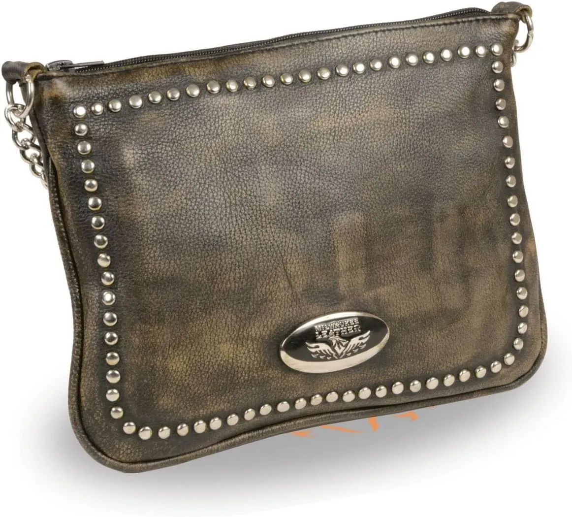 Milwaukee Leather Women's Premium Leather Fashion Shoulder/Waist Bag